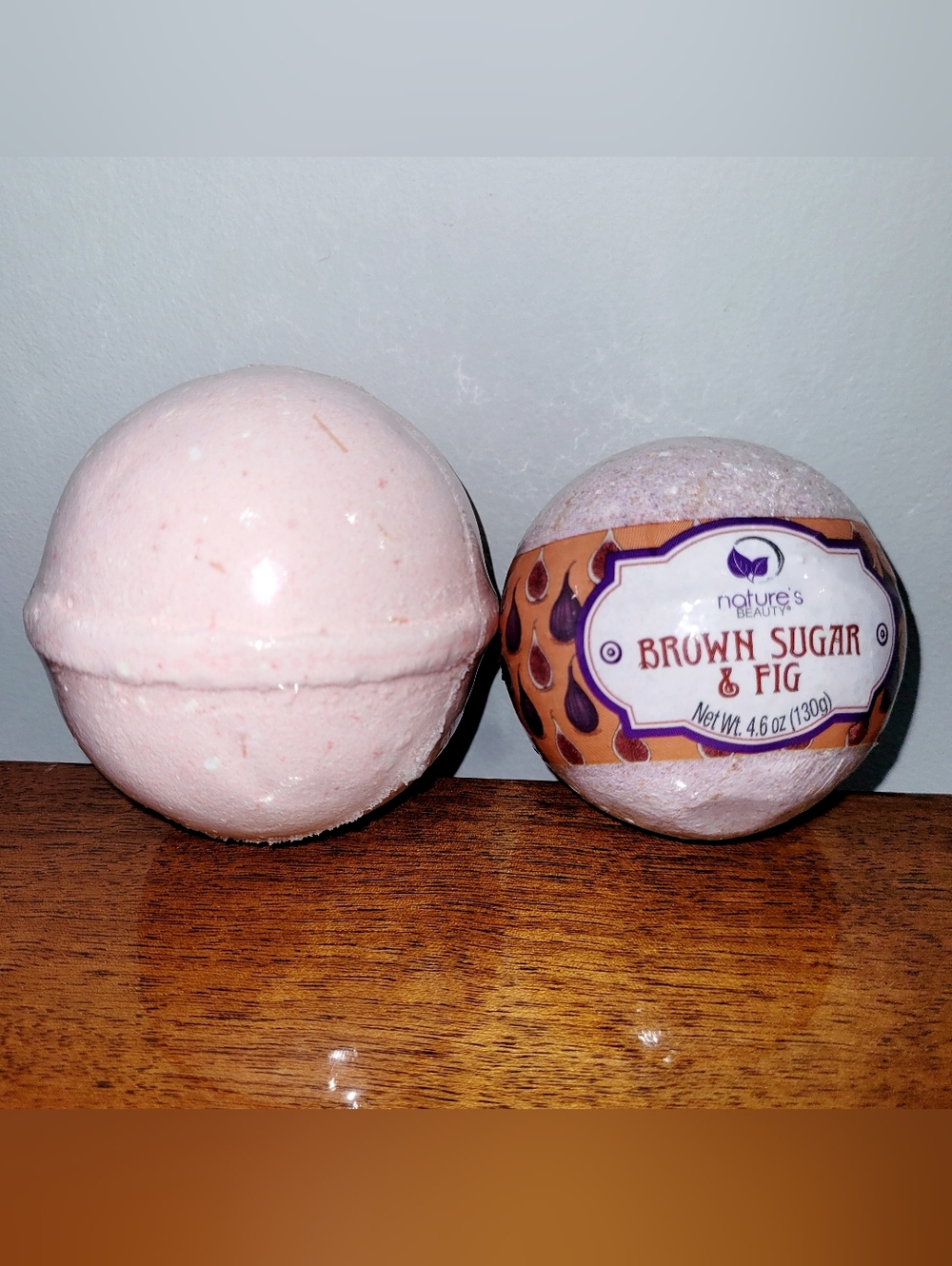 2 Wrapped Never Opened Bath Bombs. 1 Brown Sugar & Fig, 1 Unlabeled